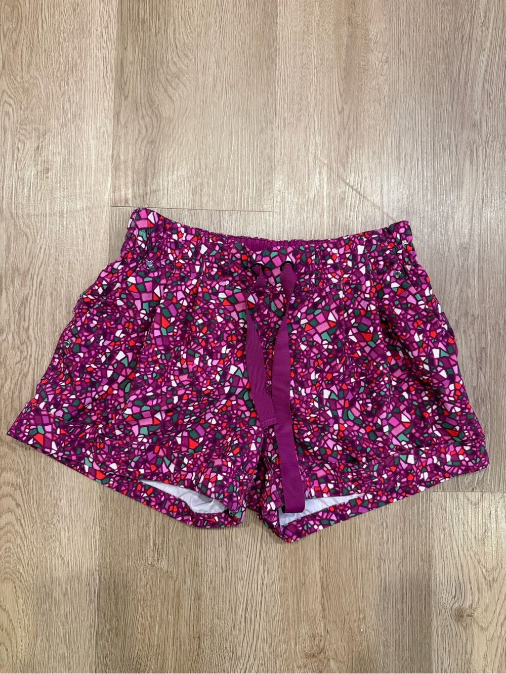 lululemon athletica Pink Mosaic Drawstring Athletic Shorts